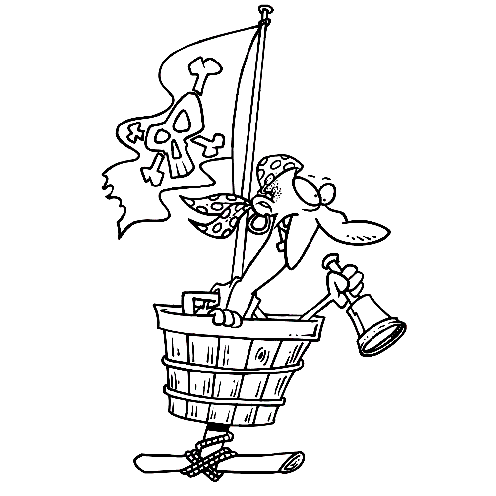Plansa de colorat cu Pirati 47 42